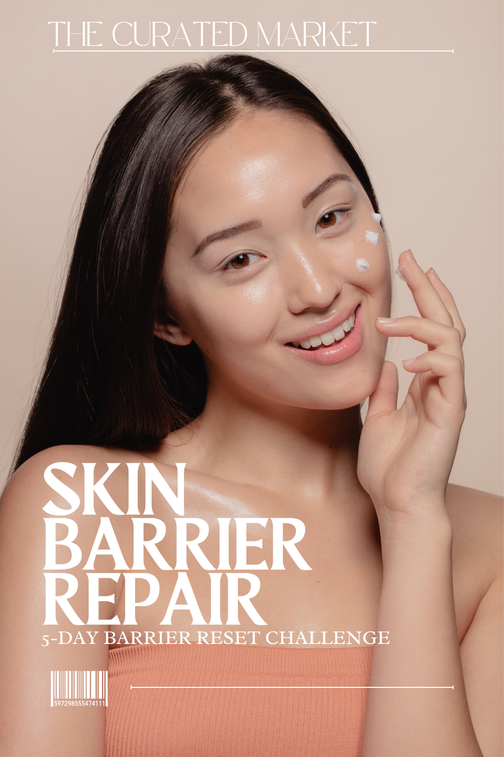 Woman with eye cream